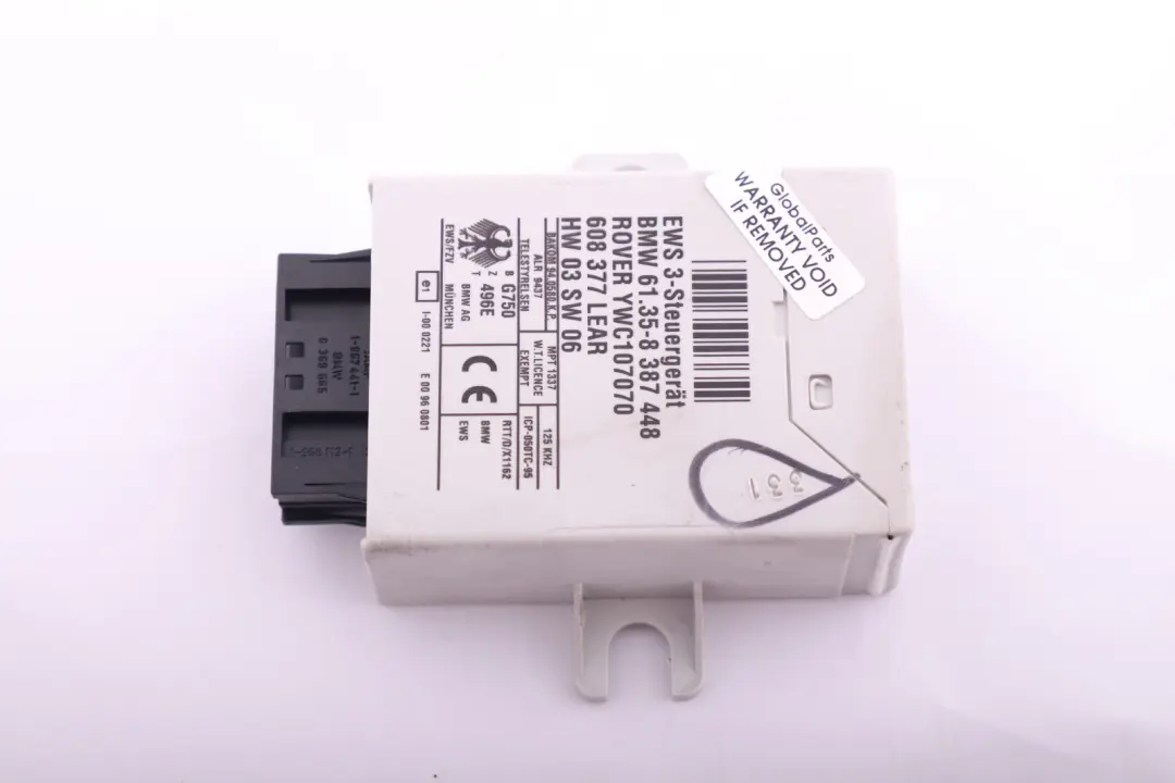 Steuergerät EWS IV 4.3 für BMW 3 X3 X5 er E46 E53 E83 Mini Cooper One R50 mit Teilenummer 8387448 BMW 3 X3 X5 er E46 E53 E83 Mini Cooper One R50 Steuergerät EWS IV 4.3 - SKU 8387448 - Teilenummer 8387448
