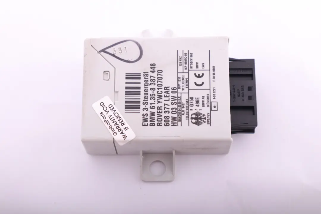 Control Unit EWS 3 to BMW 3 X3 X5 Series E46 E53 E83 Mini Cooper One R50 with Part number 8387448 BMW 3 X3 X5 Series E46 E53 E83 Mini Cooper One R50 Control Unit EWS 3 - SKU 8387448 - Part number 8387448