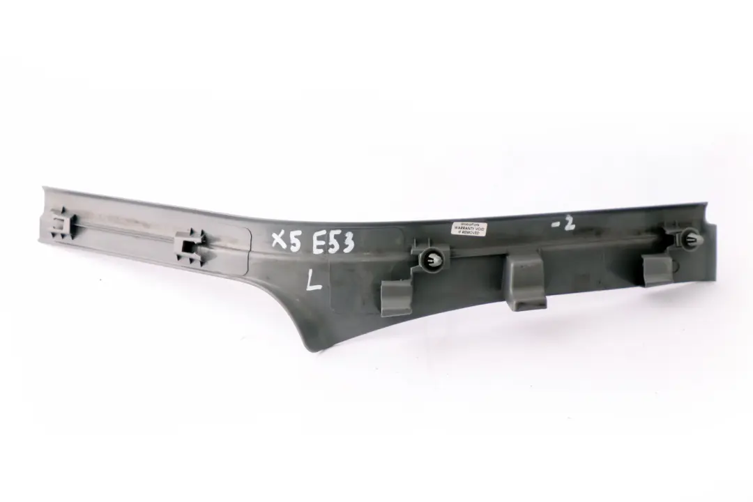 Left Side N/S Entrance Door Sill Cover Grey to BMW X5 Series E53 Rear with Part number 8402109 BMW X5 Series E53 Rear Left Side N/S Entrance Door Sill Cover Grey - SKU 8402109-2 - Part number 8402109