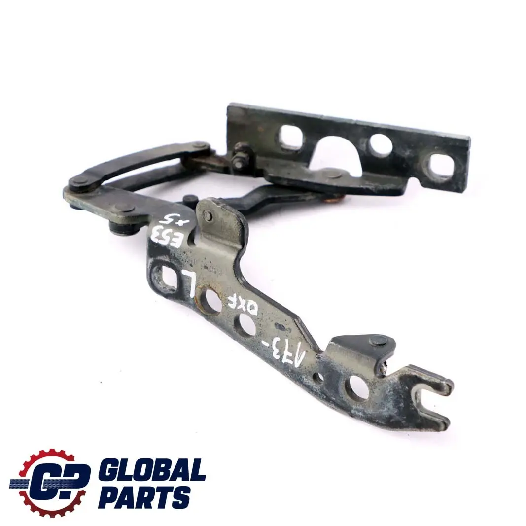 BMW X5 E53 Left Engine Hood Hinge Bonnet N/S Oxfordgruen Oxford Green - SKU 8402173-OXF - Part number 8402173