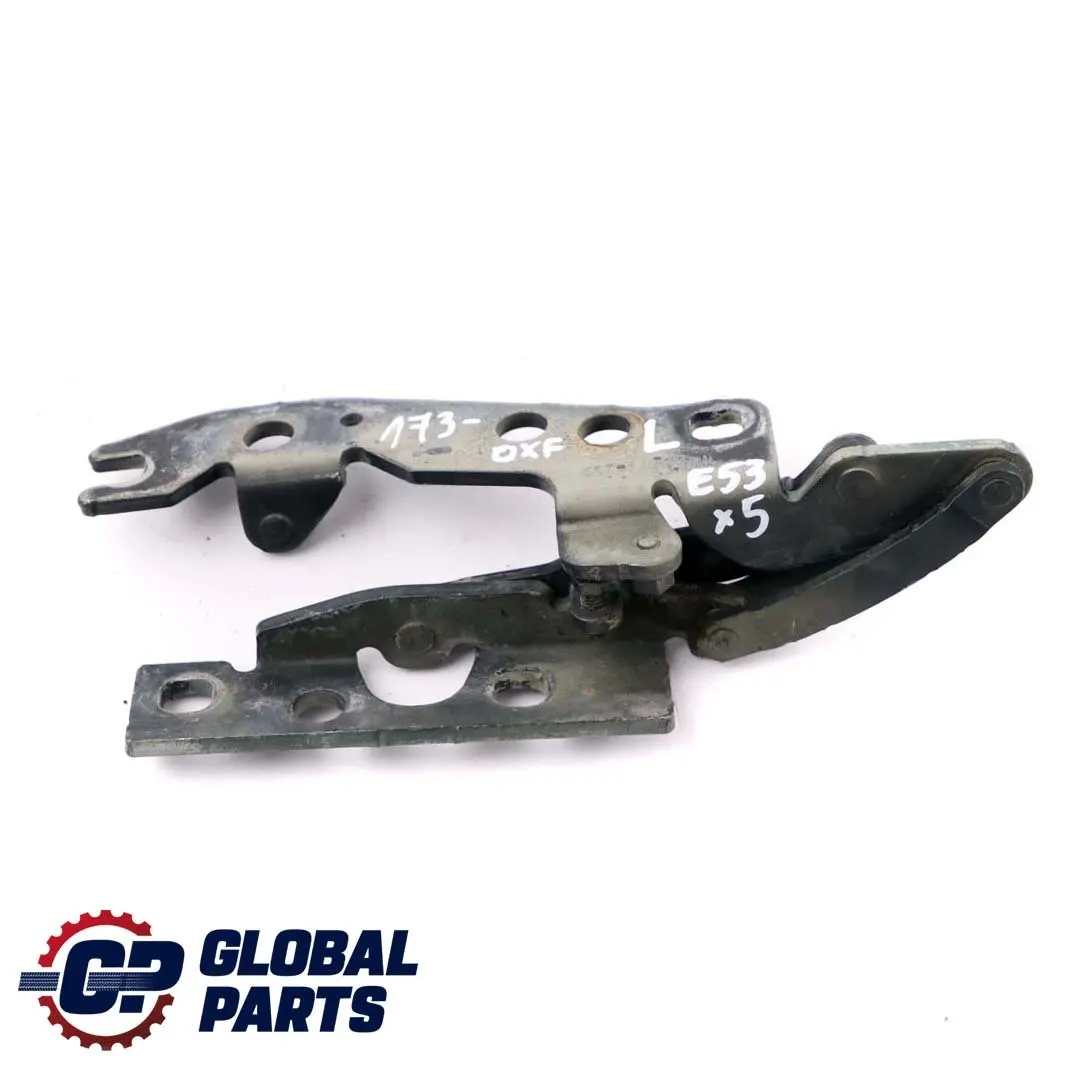 Left Engine Hood Hinge Bonnet N/S Oxfordgruen Oxford Green to BMW X5 E53 with Part number 8402173 BMW X5 E53 Left Engine Hood Hinge Bonnet N/S Oxfordgruen Oxford Green - SKU 8402173-OXF - Part number 8402173