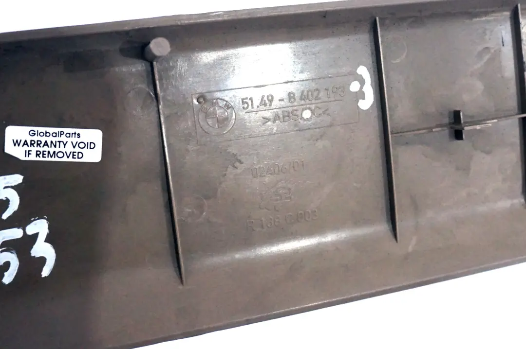 BMW X5 E53 Tapa Del Maletero Interior Panel Superior Gris - SKU 8402193-3 - Número de pieza 8402193