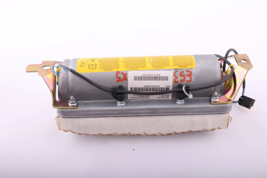 Airbag Lateral Delantero Salpicadero para BMW X5 E53 con número de pieza 72127131125 BMW X5 E53 Airbag Lateral Delantero Salpicadero - SKU 8402260 - Número de pieza 72127131125