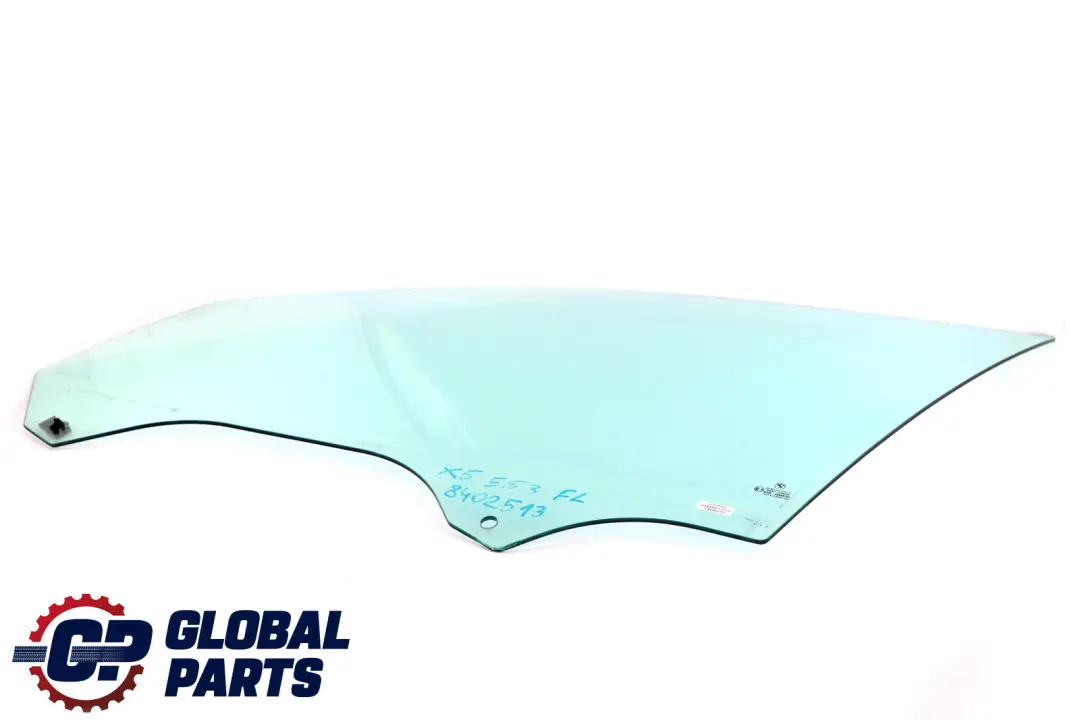 BMW X5 E53 Laterale Porte avant Gauche Vert Verre AS2 5132 - SKU 8402513 - Numéro de pièce 51328402513