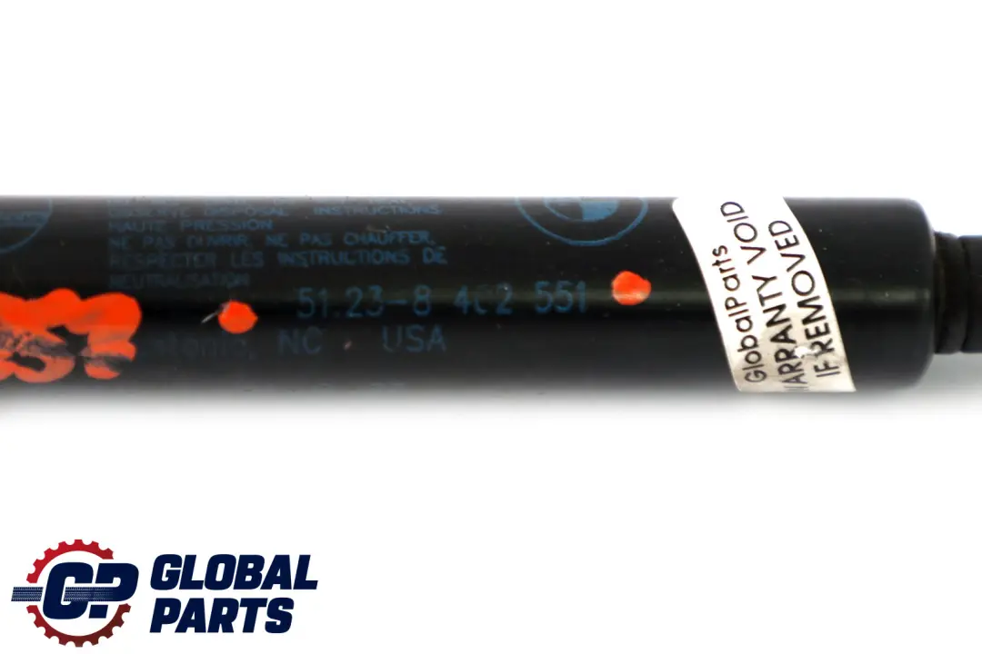 Soporte Capo Delantero Gas Genuine Strut para BMW X5 E53 con número de pieza 8402551 BMW X5 E53 Soporte Capo Delantero Gas Genuine Strut - SKU 8402551-1 - Número de pieza 8402551