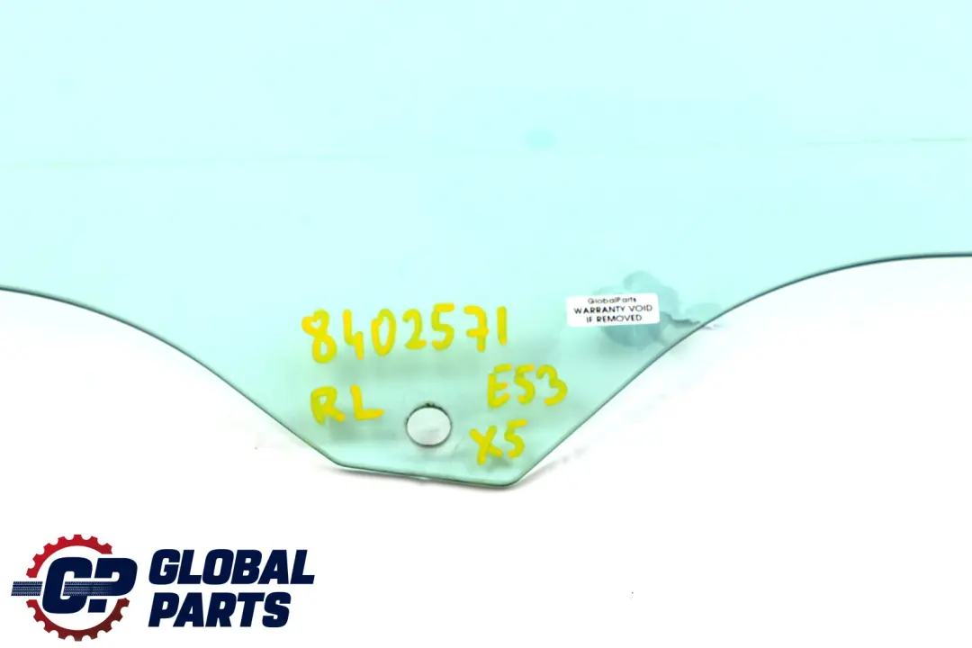 Fenetre Laterale Vert Porte Arriere Gauche 5134 pour BMW X5 Serie E53 à propos du numéro de pièce 8402571 BMW X5 Serie E53 Fenetre Laterale Vert Porte Arriere Gauche 5134 - SKU 8402571 - Numéro de pièce 8402571