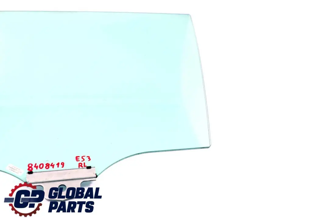 Left N/S Door Side Window Glass AS2 Green to BMW X5 Series E53 Rear with Part number 8408419 BMW X5 Series E53 Rear Left N/S Door Side Window Glass AS2 Green - SKU 8408419 - Part number 8408419