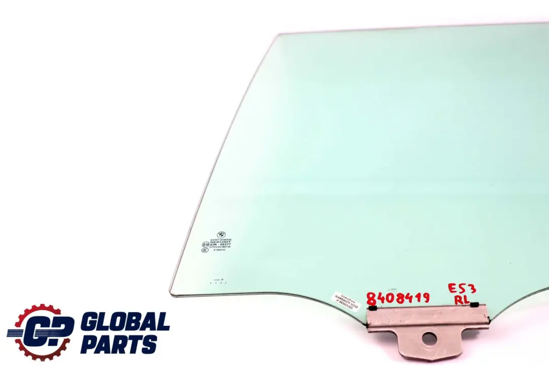 BMW X5 Series E53 Rear Left N/S Door Side Window Glass AS2 Green - SKU 8408419 - Part number 8408419