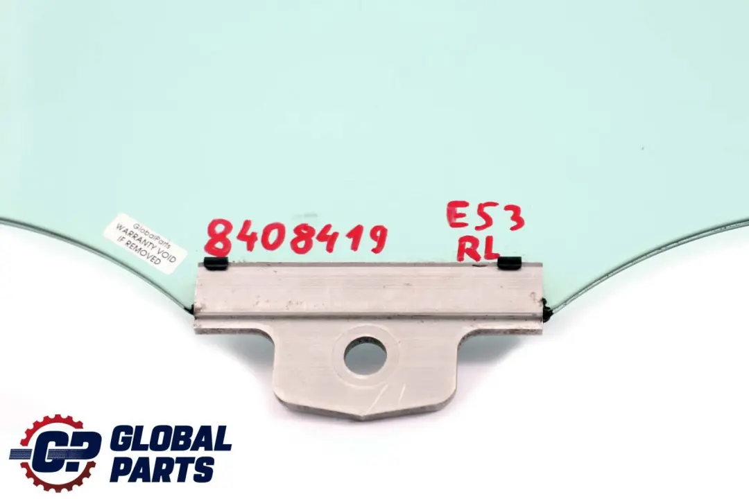 Left N/S Door Side Window Glass AS2 Green to BMW X5 Series E53 Rear with Part number 8408419 BMW X5 Series E53 Rear Left N/S Door Side Window Glass AS2 Green - SKU 8408419 - Part number 8408419