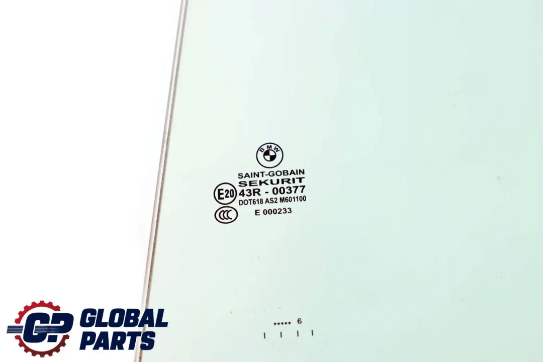 BMW X5 Series E53 Rear Left N/S Door Side Window Glass AS2 Green - SKU 8408419 - Part number 8408419