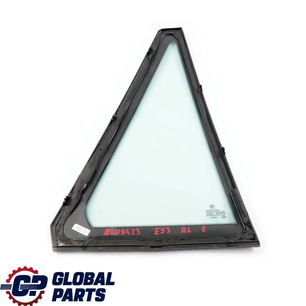 BMW X5 Series E53 Fixed Door Window Glass Green Rear Left N/S AS2 - SKU 8408423 - Part number 8408423
