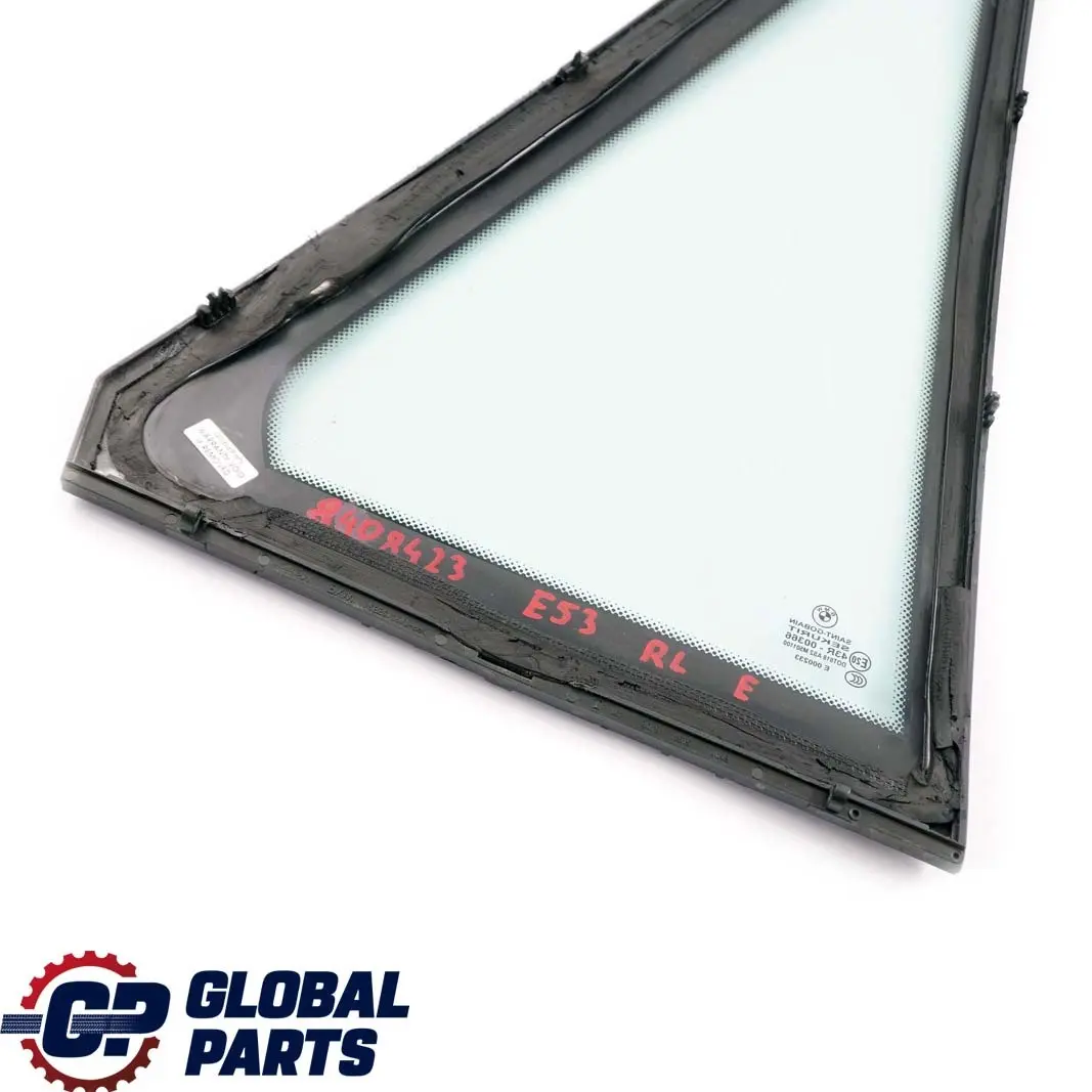 BMW X5 Series E53 Fixed Door Window Glass Green Rear Left N/S AS2 - SKU 8408423 - Part number 8408423