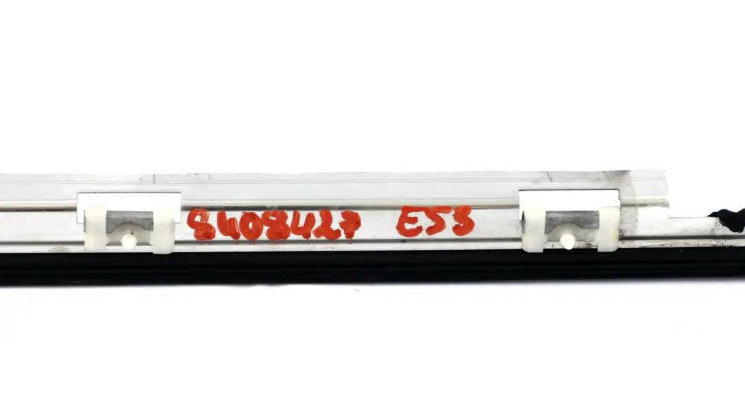 Left Door N/S Window Frame Cover Trim Chrome to BMW X5 Series E53 Rear with Part number 8408427 BMW X5 Series E53 Rear Left Door N/S Window Frame Cover Trim Chrome - SKU 8408427 - Part number 8408427