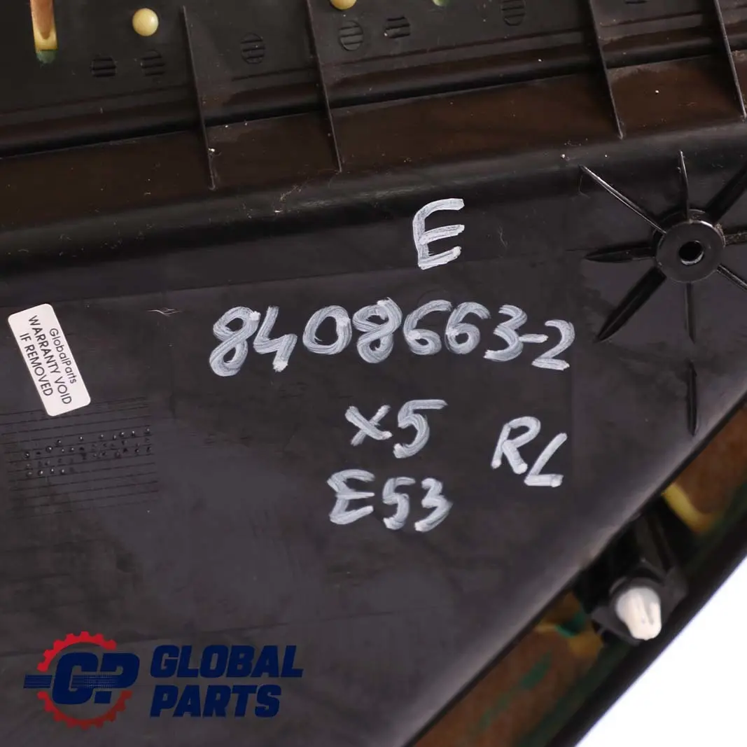 BMW X5 E53 2 Black Leather Rear Left N/S Door Card Trim Panel Interior - SKU 8408663-2 - Part number 8408663