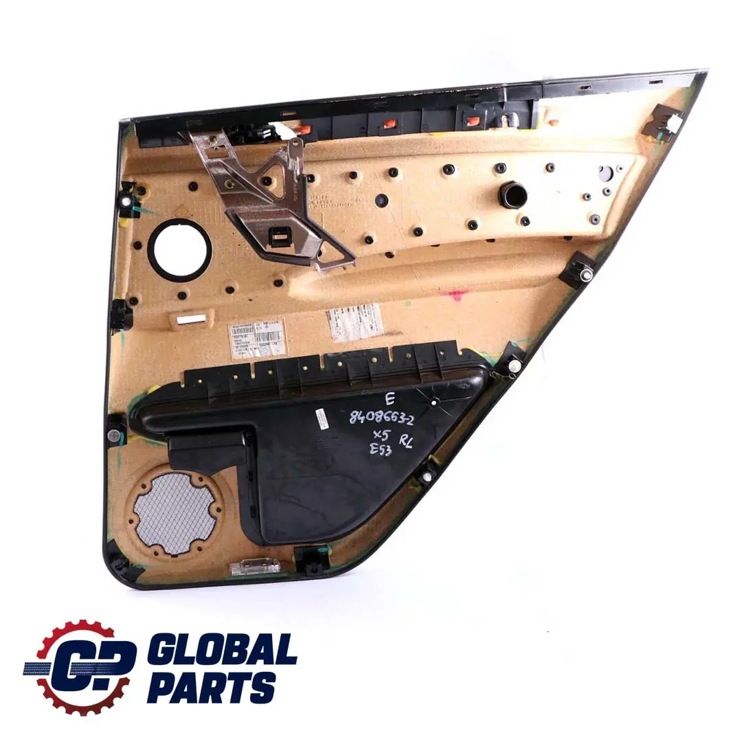 Türverkleidung Hinten Links Leder Montana Schwarz für BMW X5 er E53 2 mit Teilenummer 8408663 BMW X5 er E53 2 Türverkleidung Hinten Links Leder Montana Schwarz - SKU 8408663-2 - Teilenummer 8408663