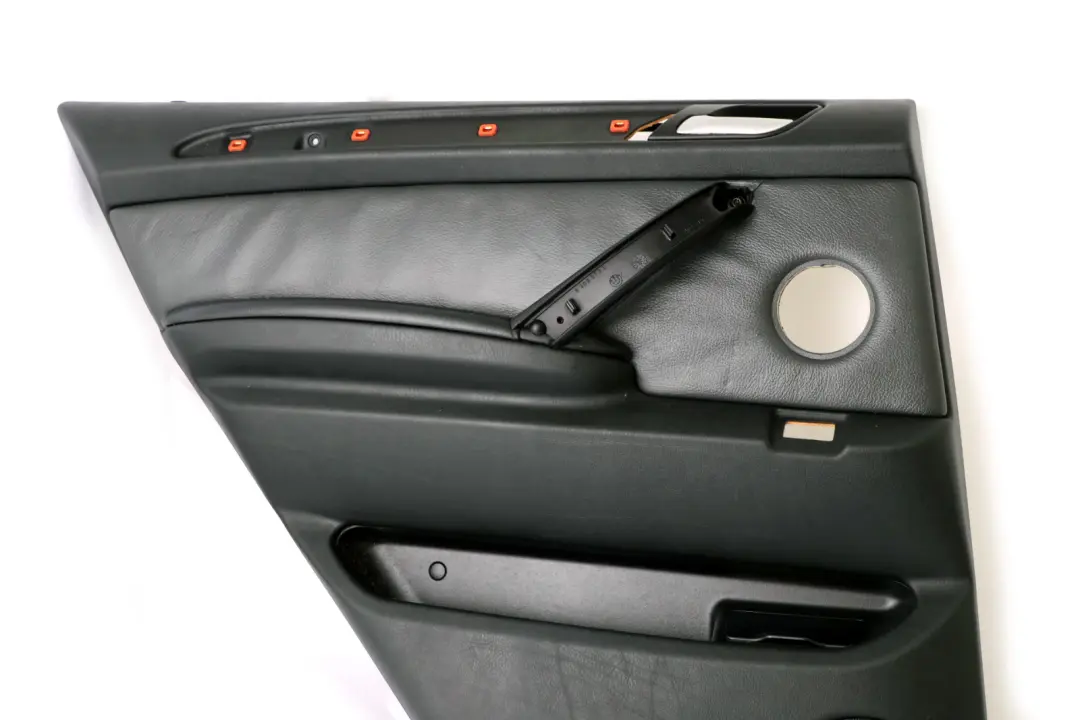 Leather Rear Left N/S Door Card Trim Panel Interior to BMW X5 Series E53 Black with Part number 8408663 BMW X5 Series E53 Black Leather Rear Left N/S Door Card Trim Panel Interior - SKU 8408663 - Part number 8408663