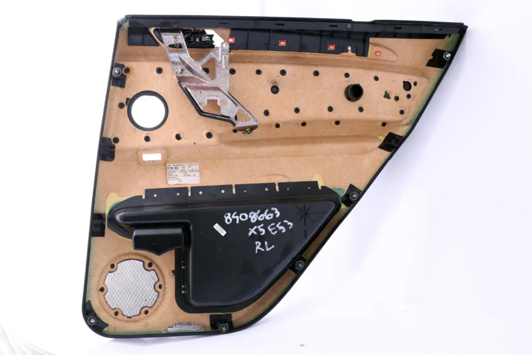 BMW E53 X5 Boczek tapicerka drzwi lewy tył skóra - SKU 8408663 - Numer Części 8408663