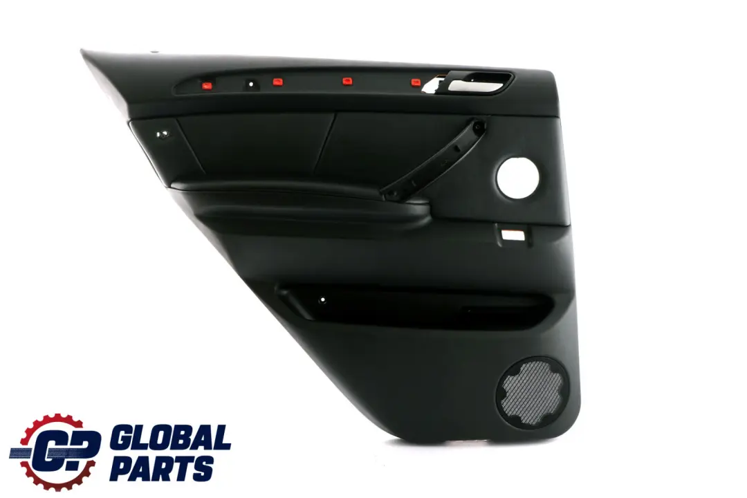 Leather Montana Rear Left N/S Door Card Trim Panel to BMW X5 Series E53 Black with Part number 8408667 BMW X5 Series E53 Black Leather Montana Rear Left N/S Door Card Trim Panel - SKU 8408667 - Part number 8408667
