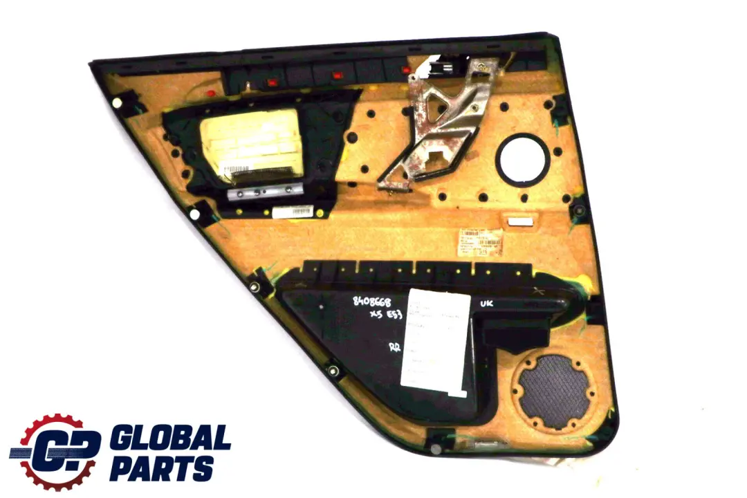 BMW X5 Series E53 Black Leather Montana Rear Right O/S Door Card Trim Panel - SKU 8408668 - Part number 8408668