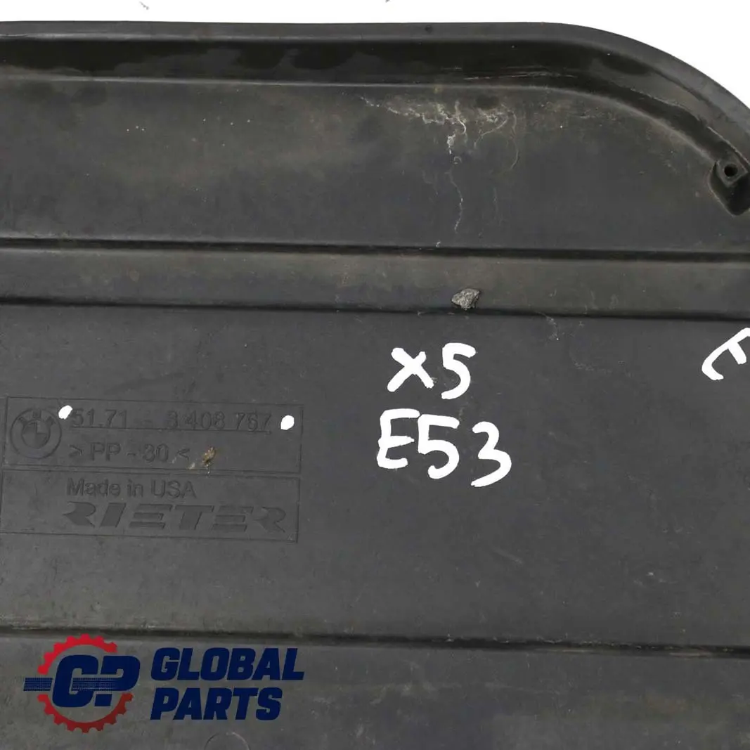 BMW X5 SERIES E53 Under tray Underride protection guard trim tank left N/S - SKU 8408767 - Part number 51718408767