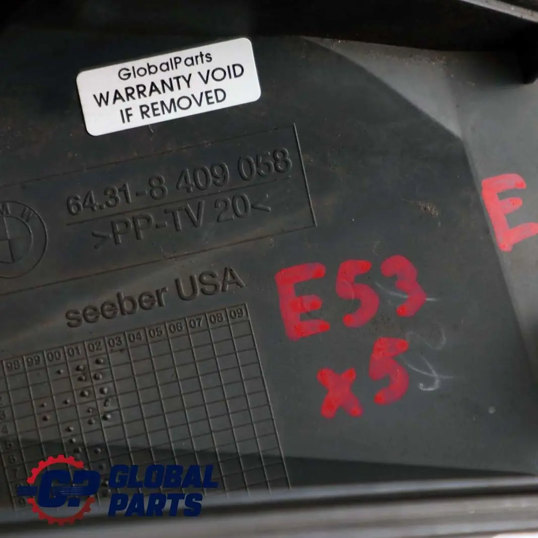 BMW X5 er E53 Lufttrichter Gehäuse Mikrofilter rechts - SKU 8409058 - Teilenummer 8409058