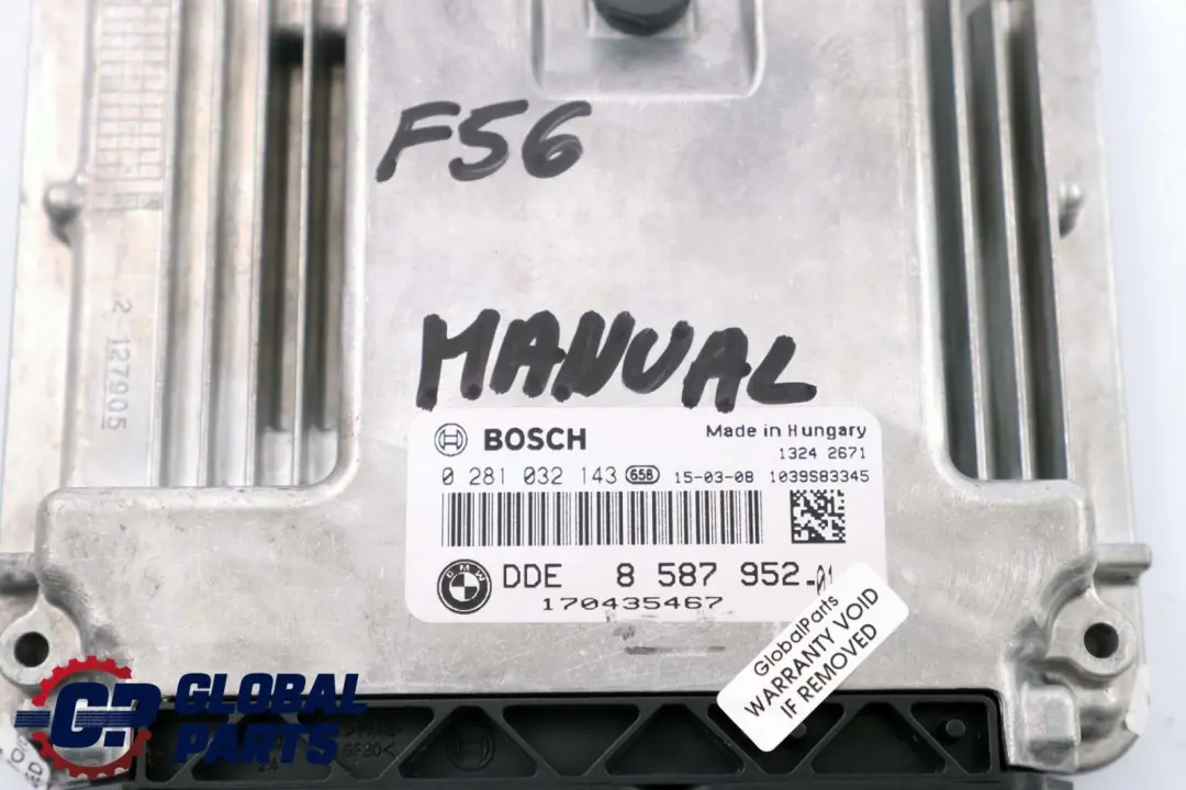 B37 B47 ECU DDE Engine Control Unit 8587952 Manual to BMW F20 F30 Mini F56 Diesel with Part number 8473185 BMW F20 F30 Mini F56 Diesel B37 B47 ECU DDE Engine Control Unit 8587952 Manual - SKU 8473185 - Part number 8473185