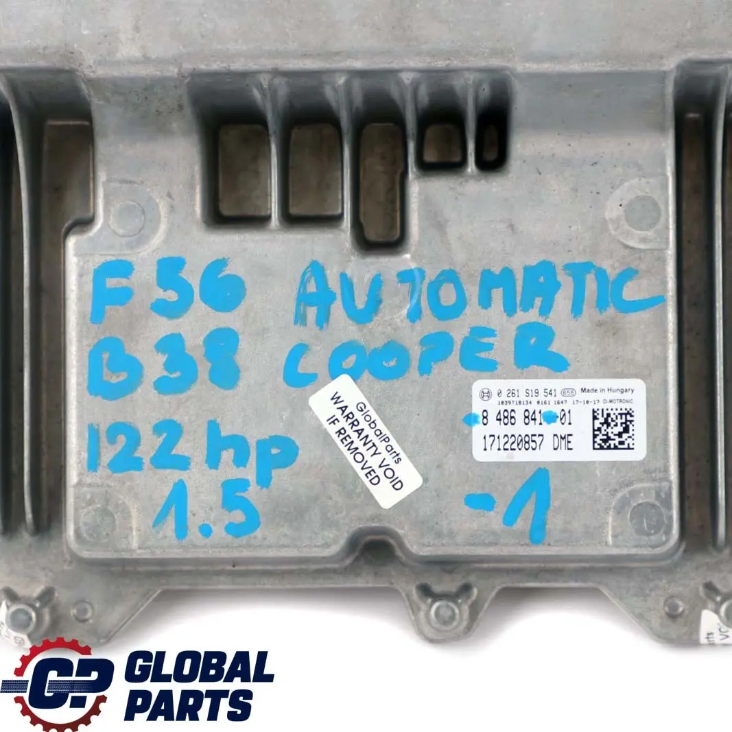 136HP Petrol B38 Engine ECU Kit DME + BDC + Key Automat Mini Cooper F56 - SKU 8486841-1 - Part number 8486841