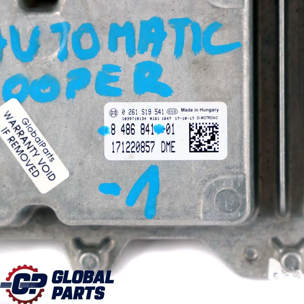 136HP Petrol B38 Engine ECU Kit DME + BDC + Key Automat Mini Cooper F56 - SKU 8486841-1 - Part number 8486841