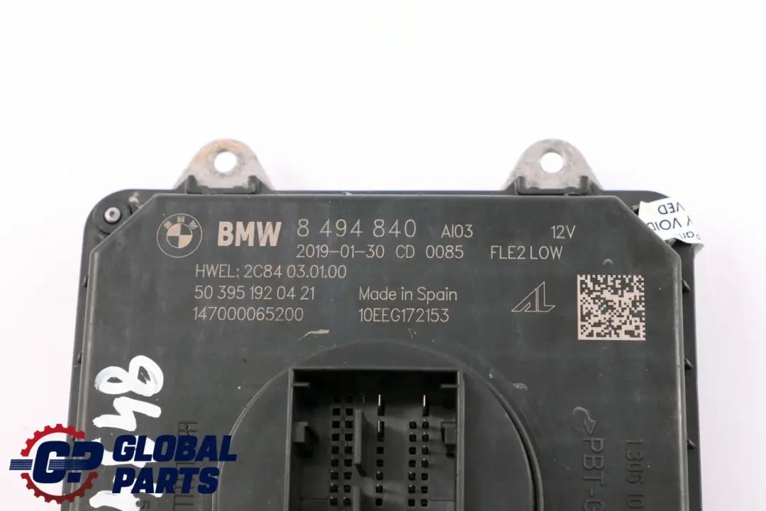 Unidad de Control Balasto Faro Módulo FLE2 LOW para BMW F20 F21 F30 F32 LCI con número de pieza 8494840 BMW F20 F21 F30 F32 LCI Unidad de Control Balasto Faro Módulo FLE2 LOW - SKU 8494840 - Número de pieza 8494840