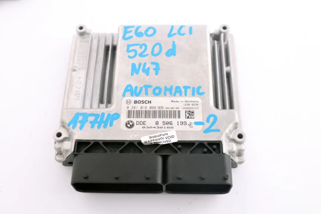 BMW E60 E61 LCI 520d N47 Dieselmotor ECU Kit DDE CAS3 Schlüssel - SKU 8506199-2 - Teilenummer 8506199
