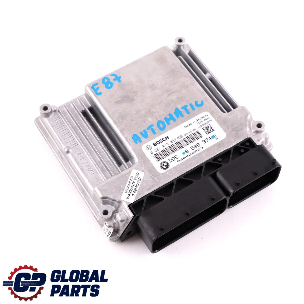 N47 ECU Engine Control Unit DDE Automat to BMW E60 E87 E90 120d 320d 520d with Part number 8506374 BMW E60 E87 E90 120d 320d 520d N47 ECU Engine Control Unit DDE Automat - SKU 8506374 - Part number 8506374