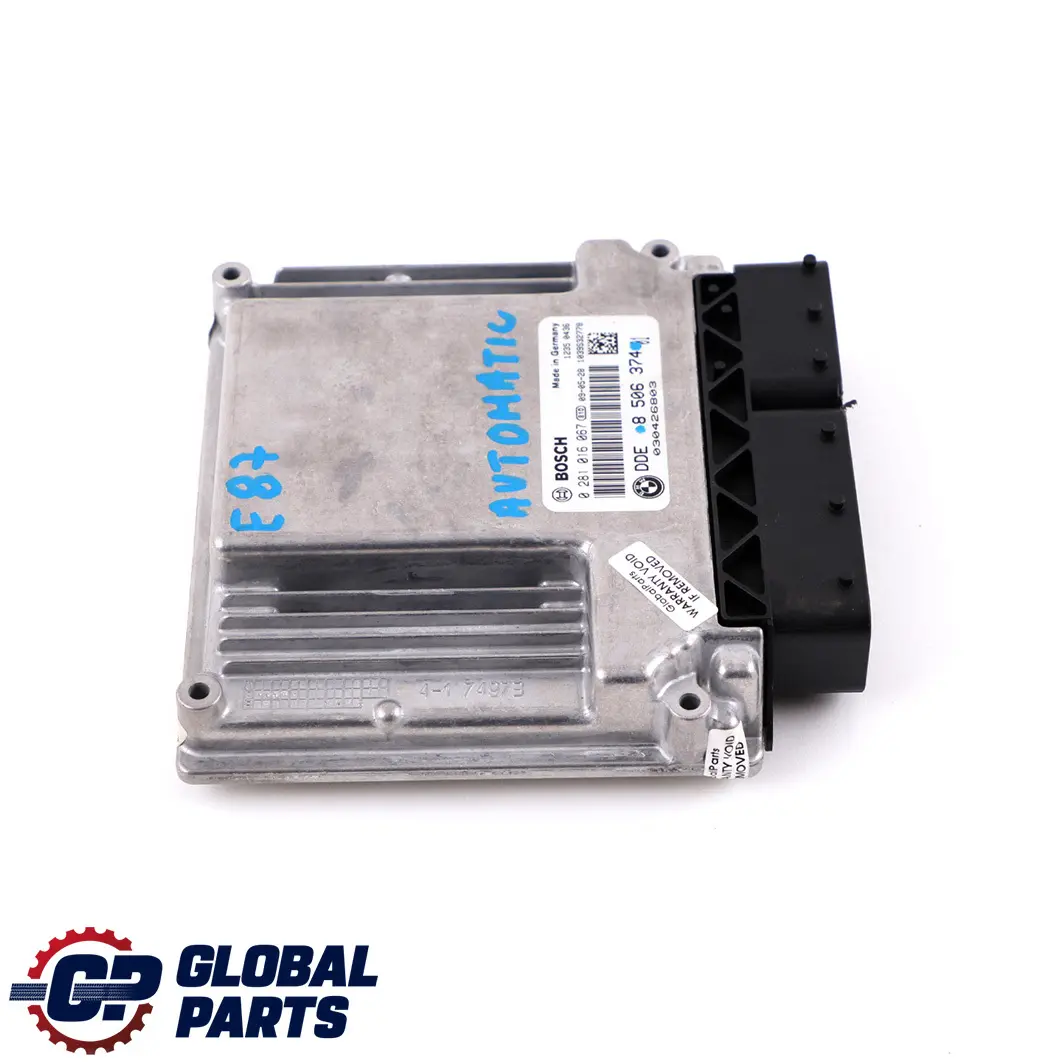 N47 ECU Engine Control Unit DDE Automat to BMW E60 E87 E90 120d 320d 520d with Part number 8506374 BMW E60 E87 E90 120d 320d 520d N47 ECU Engine Control Unit DDE Automat - SKU 8506374 - Part number 8506374
