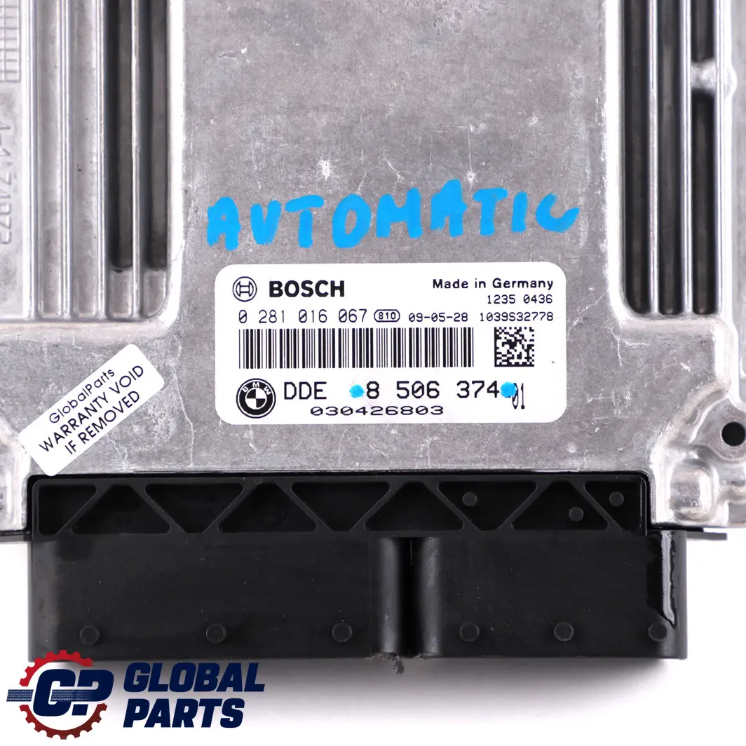 BMW E60 E87 E90 120d 320d 520d N47 ECU Engine Control Unit DDE Automat - SKU 8506374 - Part number 8506374