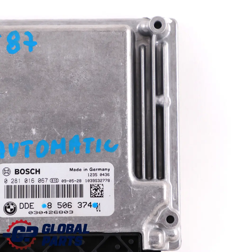 N47 ECU Engine Control Unit DDE Automat to BMW E60 E87 E90 120d 320d 520d with Part number 8506374 BMW E60 E87 E90 120d 320d 520d N47 ECU Engine Control Unit DDE Automat - SKU 8506374 - Part number 8506374