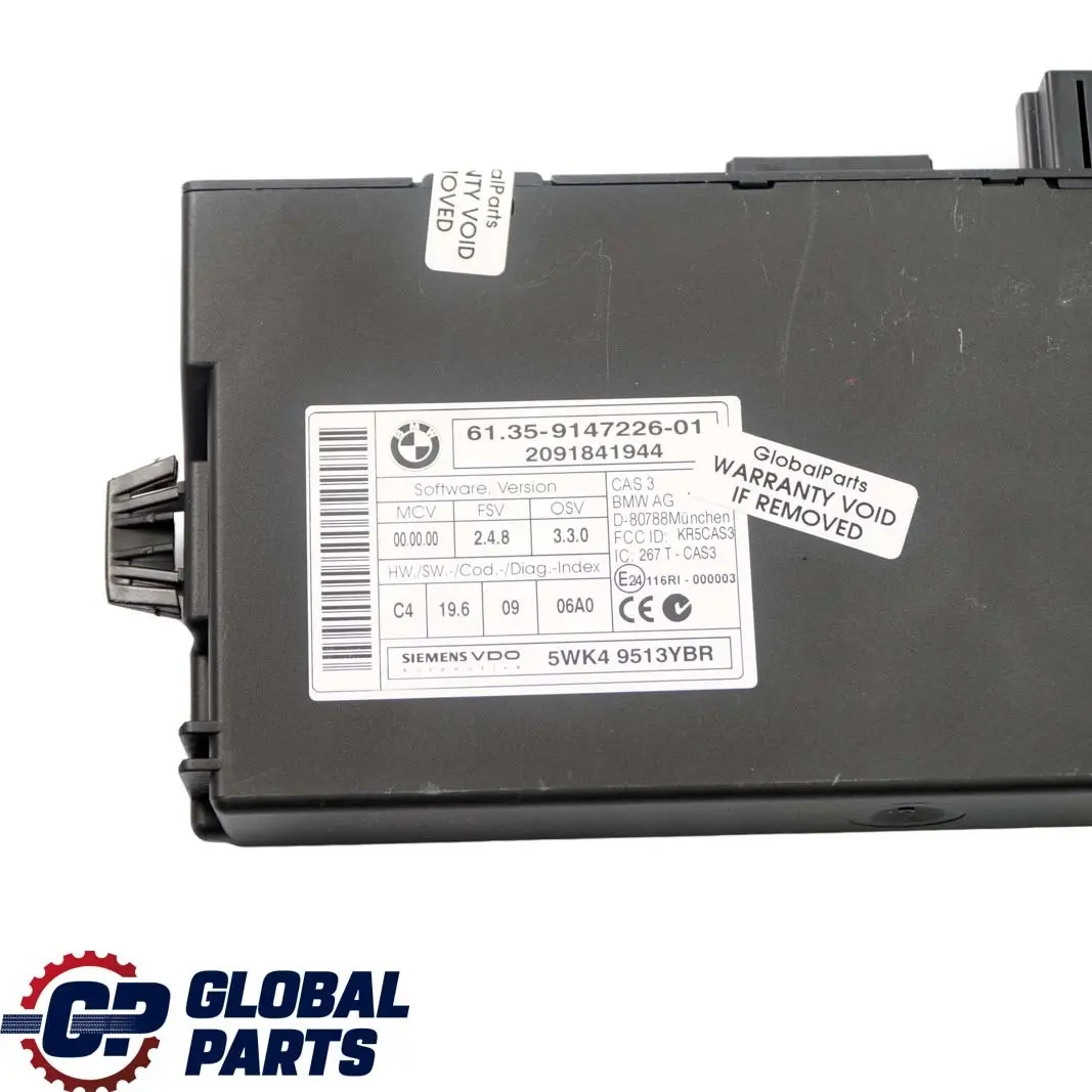 BMW E81 E87 E90 E91 LCI 118d 318d N47 Diesel ECU KIT DDE CAS3 + 2 Keys - SKU 8506375-2 - Part number 8506375
