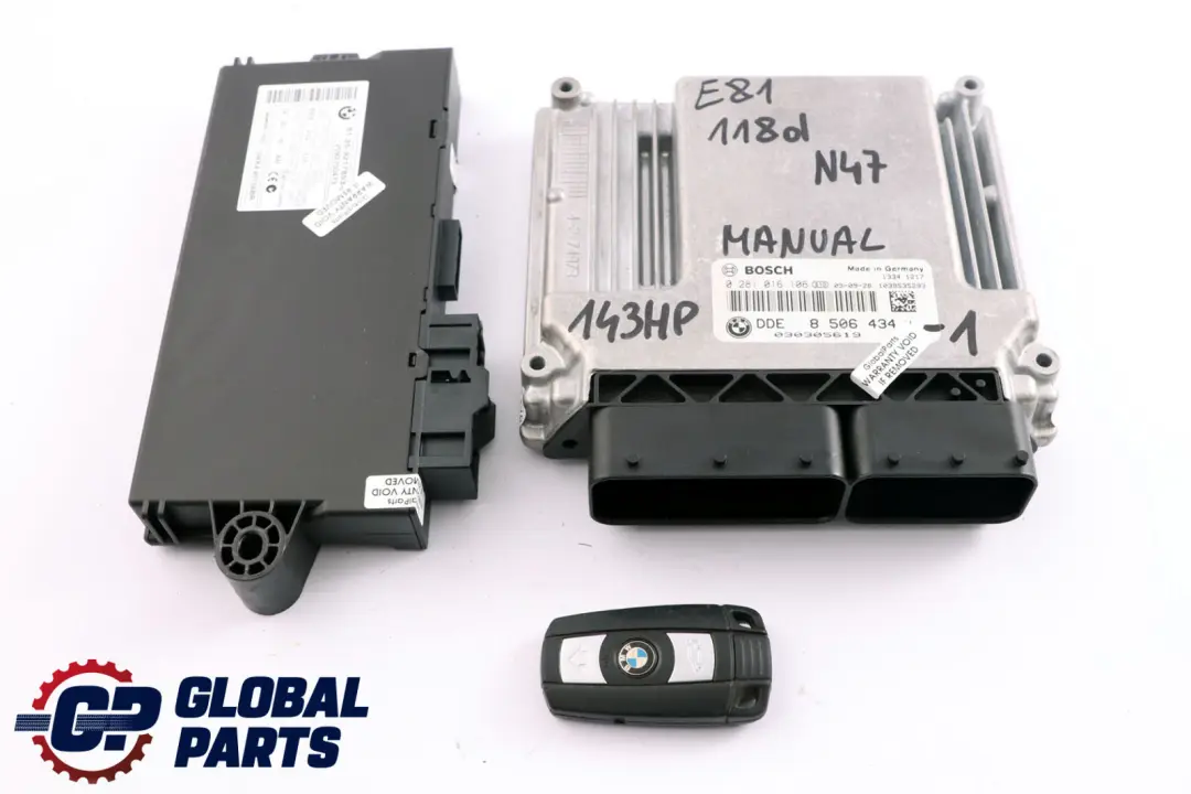 N47 ECU Kit DDE CAS 3 Key BMW 1 3 Series E81 E87 E90 LCI 118d 318d - SKU 8506434-1 - Part number 8506434