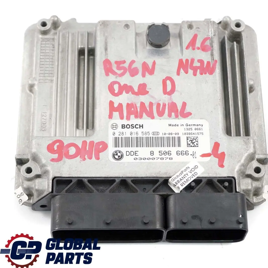 Mini One R56 LCI R60 90HP Diesel N47N Engine ECU Kit DDE + CAS3 + Key - SKU 8506666-4 - Part number 8506666