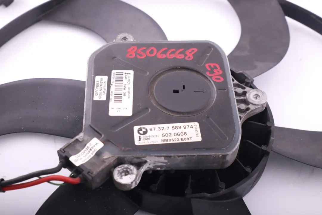 Radiator Cooling Pusher Fan 400W 7588974 to BMW 1 3 Series E81 E87 E90 E91 Diesel with Part number 8506668 BMW 1 3 Series E81 E87 E90 E91 Diesel Radiator Cooling Pusher Fan 400W 7588974 - SKU 8506668 - Part number 8506668