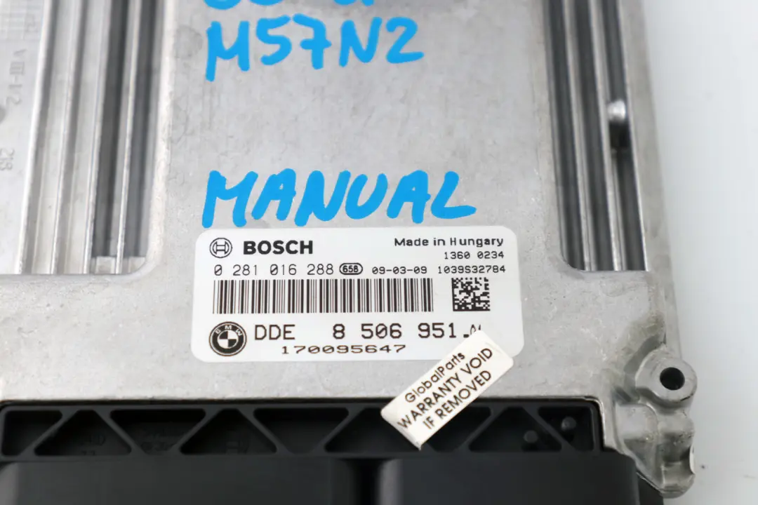 BMW 3 5 Series E60 LCI 325d 525d E90 M57N2 ECU Basic DDE Control Unit - SKU 8506951 - Part number 8506951