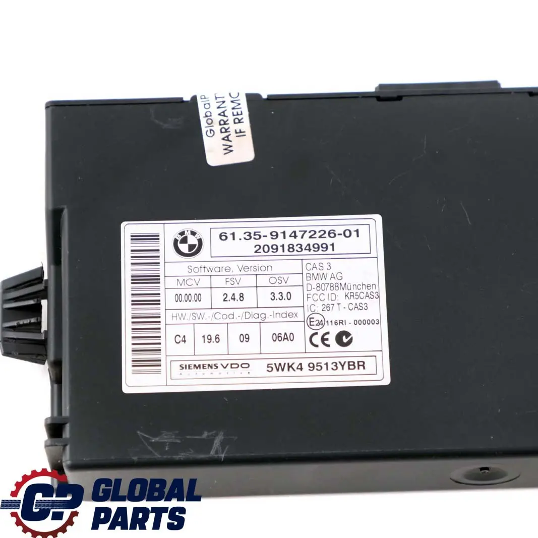 BMW E90 E91 LCI E92 330d Diesel N57 245HP ECU Engine Kit DDE CAS3 + Key - SKU 8507136-1 - Part number 8507136