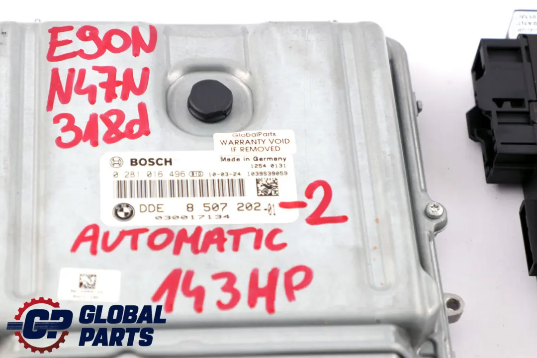 N47N ECU Kit DDE CAS3 + Schlüssel Automatikgetriebe für BMW E90 LCI 318d mit Teilenummer 8507202 BMW E90 LCI 318d N47N ECU Kit DDE CAS3 + Schlüssel Automatikgetriebe - SKU 8507202-2 - Teilenummer 8507202