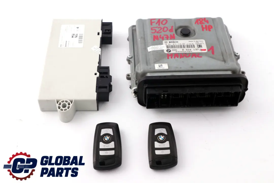 N47N 184HP Engine ECU Kit DDE CAS 4 + Key Manual to BMW F10 F11 520d Diesel with Part number 8510137 BMW F10 F11 520d Diesel N47N 184HP Engine ECU Kit DDE CAS 4 + Key Manual - SKU 8510137-1 - Part number 8510137