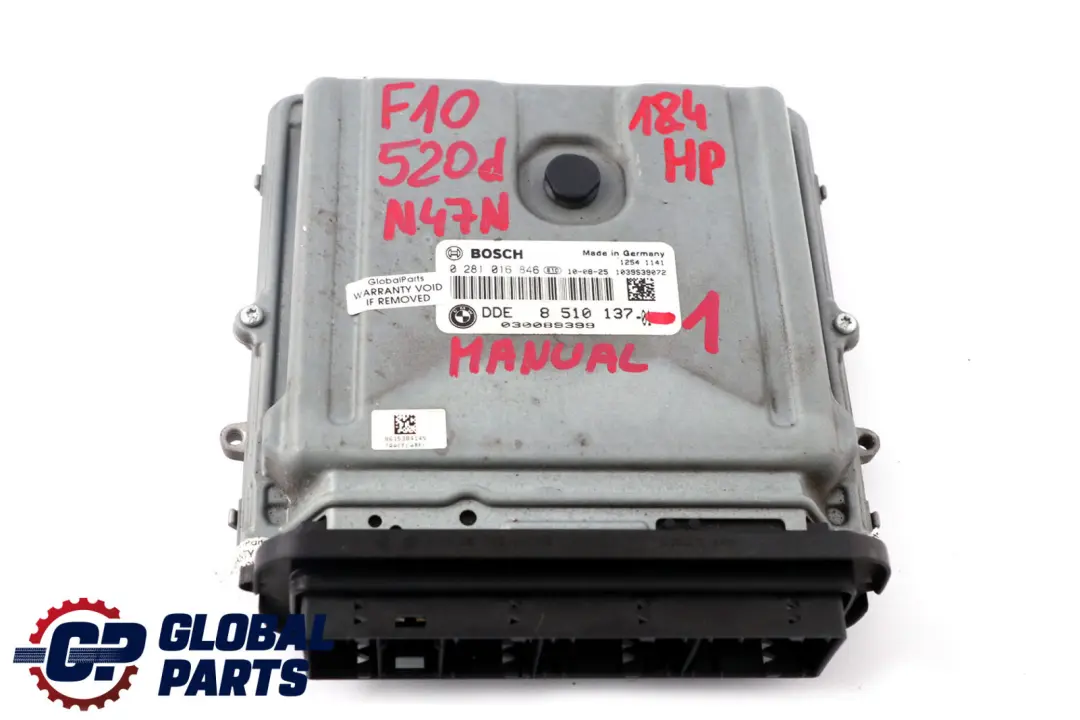 BMW 5 er F10 F11 520d Diesel N47N 184PS Steuergerät DDE CAS4 Schlüsse - SKU 8510137-1 - Teilenummer 8510137