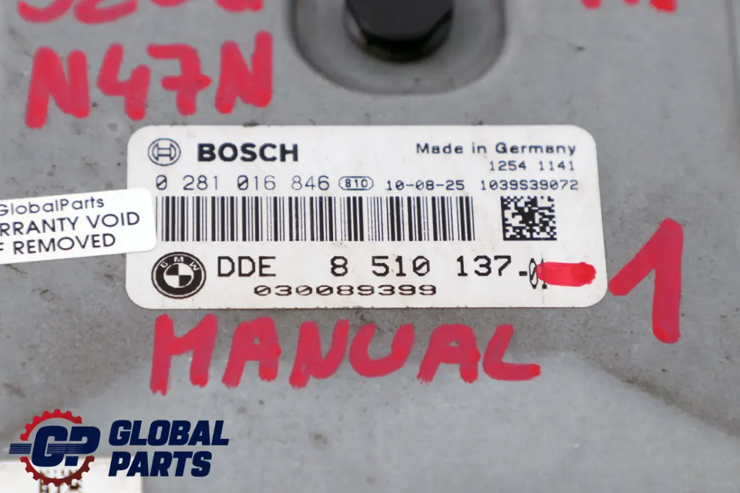 BMW F10 F11 520d Diesel N47N 184HP Engine ECU Kit DDE CAS 4 + Key Manual - SKU 8510137-1 - Part number 8510137