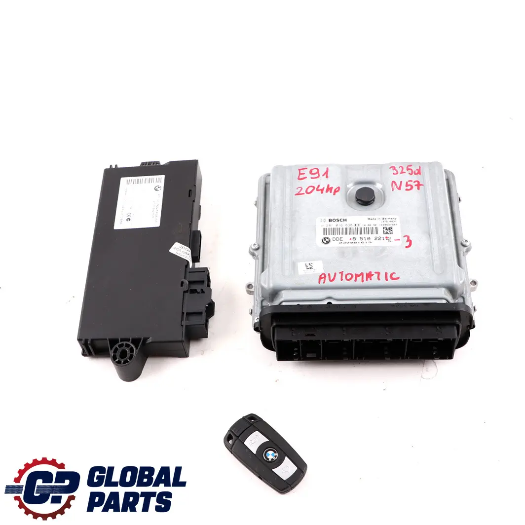 BMW E90 E91 LCI E92 325d Diesel N57 204HP Kit Motor ECU DDE 8510221 Llave CAS3