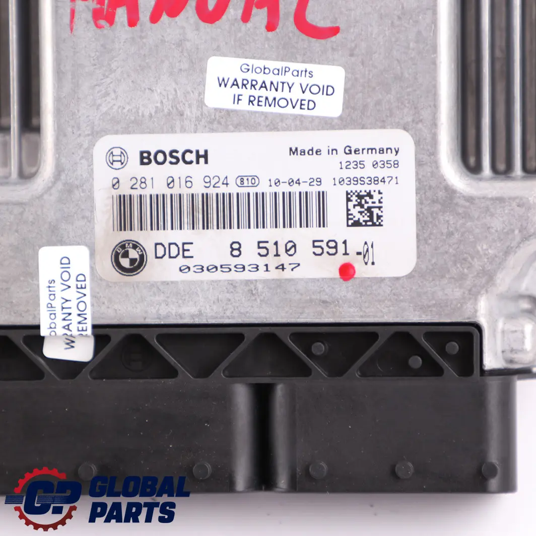 BMW E60 E87 E90 LCI 120d 320d 520d N47 Engine ECU Kit DDE CAS3 + Key - SKU 8510591-1 - Part number 8510591