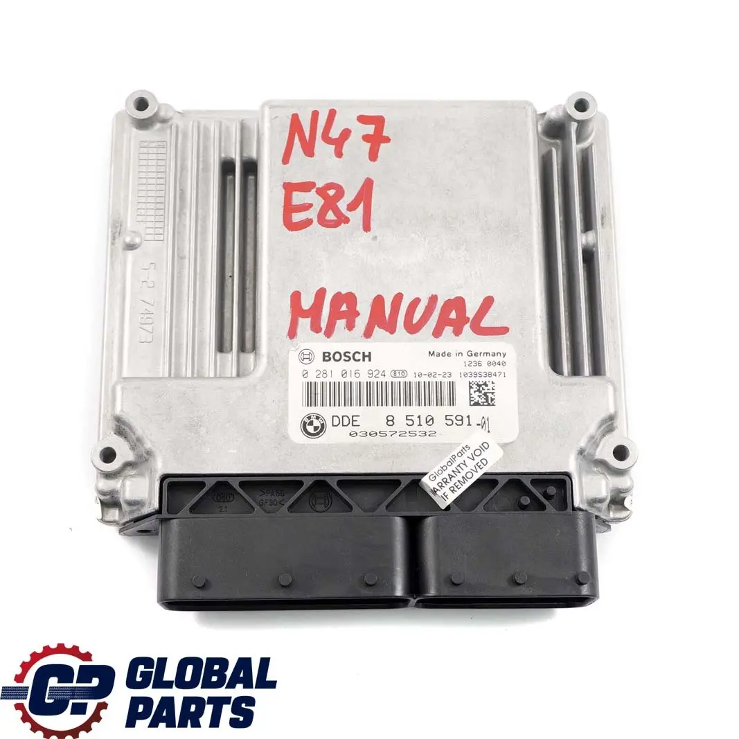BMW E60 E87 E90 LCI 120d 320d 520d N47 Engine ECU DDE 8510591 Manual