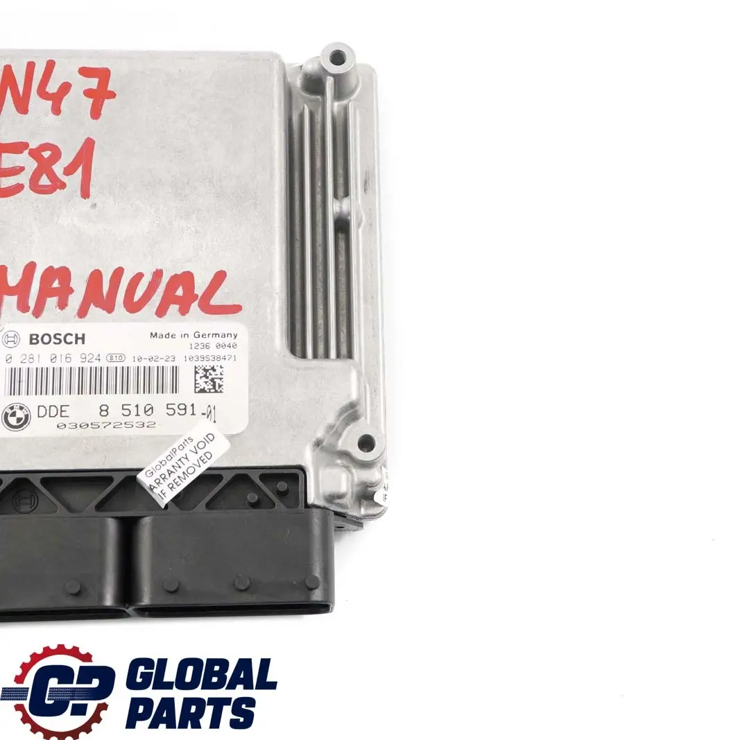 BMW E60 E87 E90 LCI 120d 320d 520d N47 Engine ECU DDE Manual - SKU 8510591 - Part number 8510591