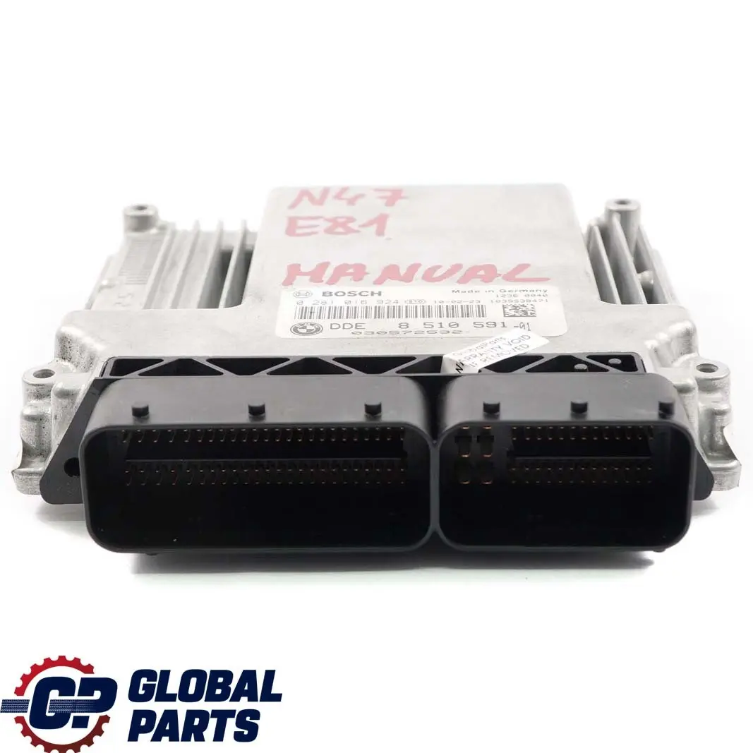 N47 Motore ECU DDE Manuale per BMW E60 E87 E90 LCI 120d 320d 520d con numero di parte 8510591 BMW E60 E87 E90 LCI 120d 320d 520d N47 Motore ECU DDE Manuale - SKU 8510591 - Numero di parte 8510591