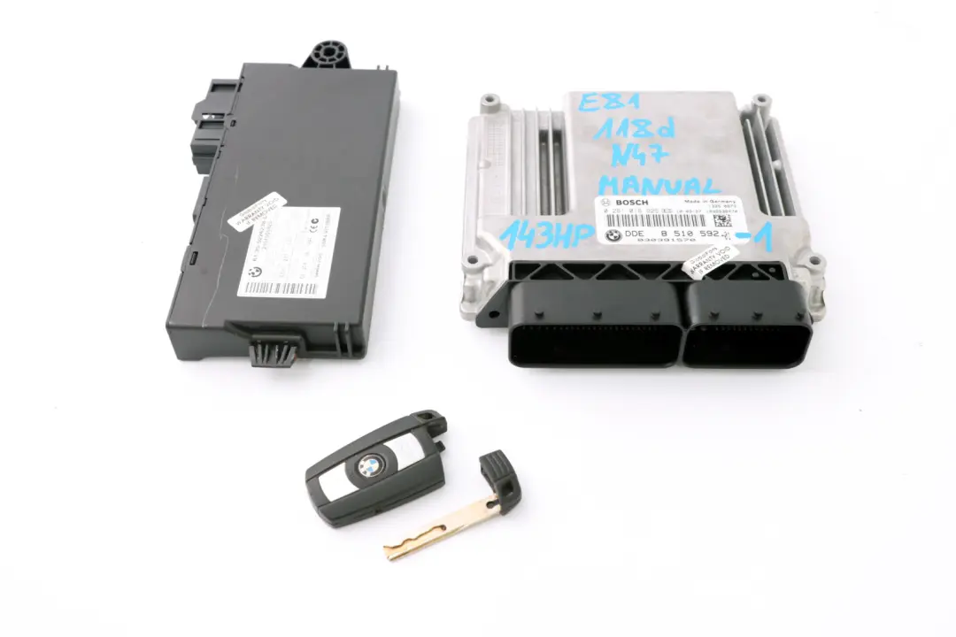 N47 ECU Kit DDE CAS3 Clave para BMW E81 E87 E90 LCI 118d 318d con número de pieza 8510592 BMW E81 E87 E90 LCI 118d 318d N47 ECU Kit DDE CAS3 Clave - SKU 8510592-1 - Número de pieza 8510592